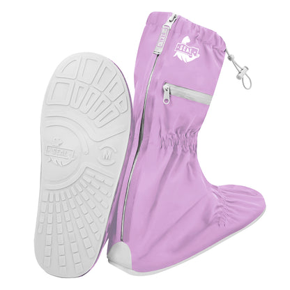 Reusable Waterproof Shoe Cover - Mauve/White
