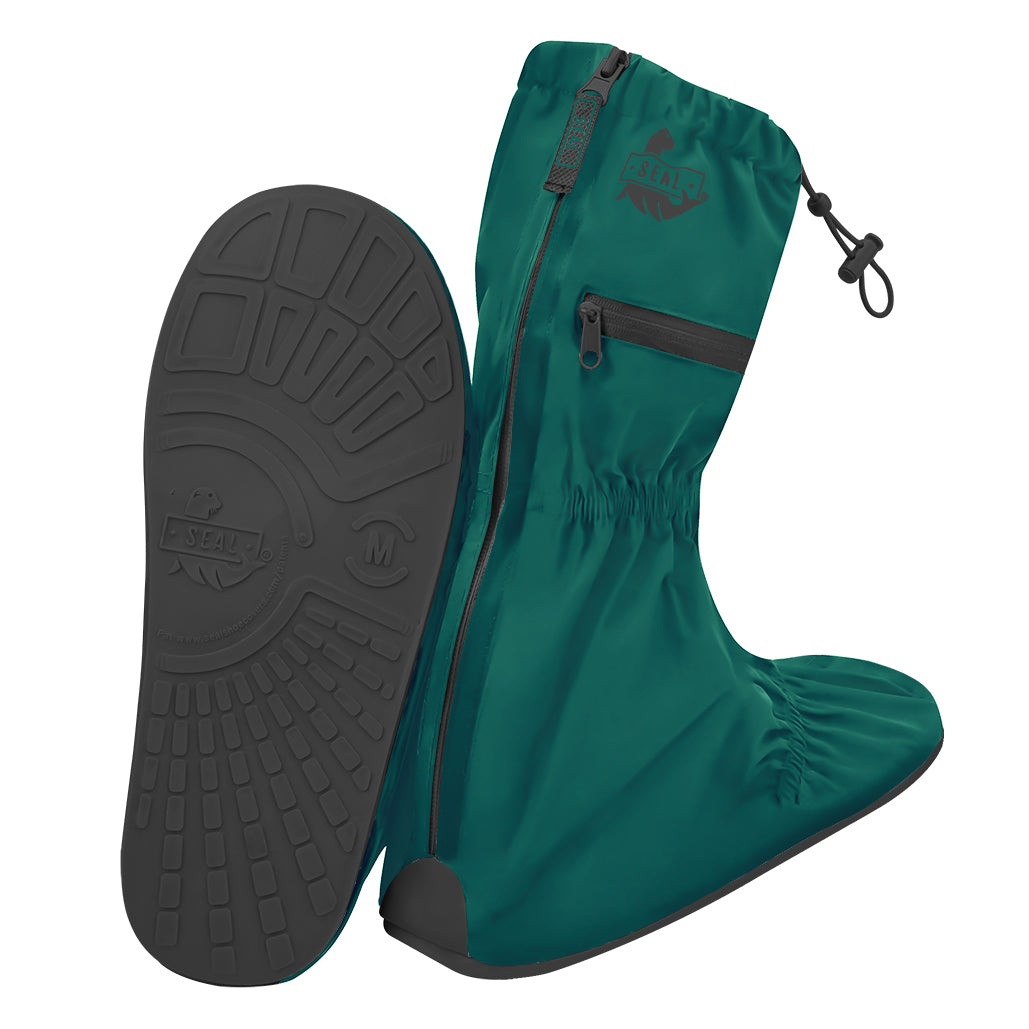 Reusable Waterproof Shoe Cover - Jade/Black