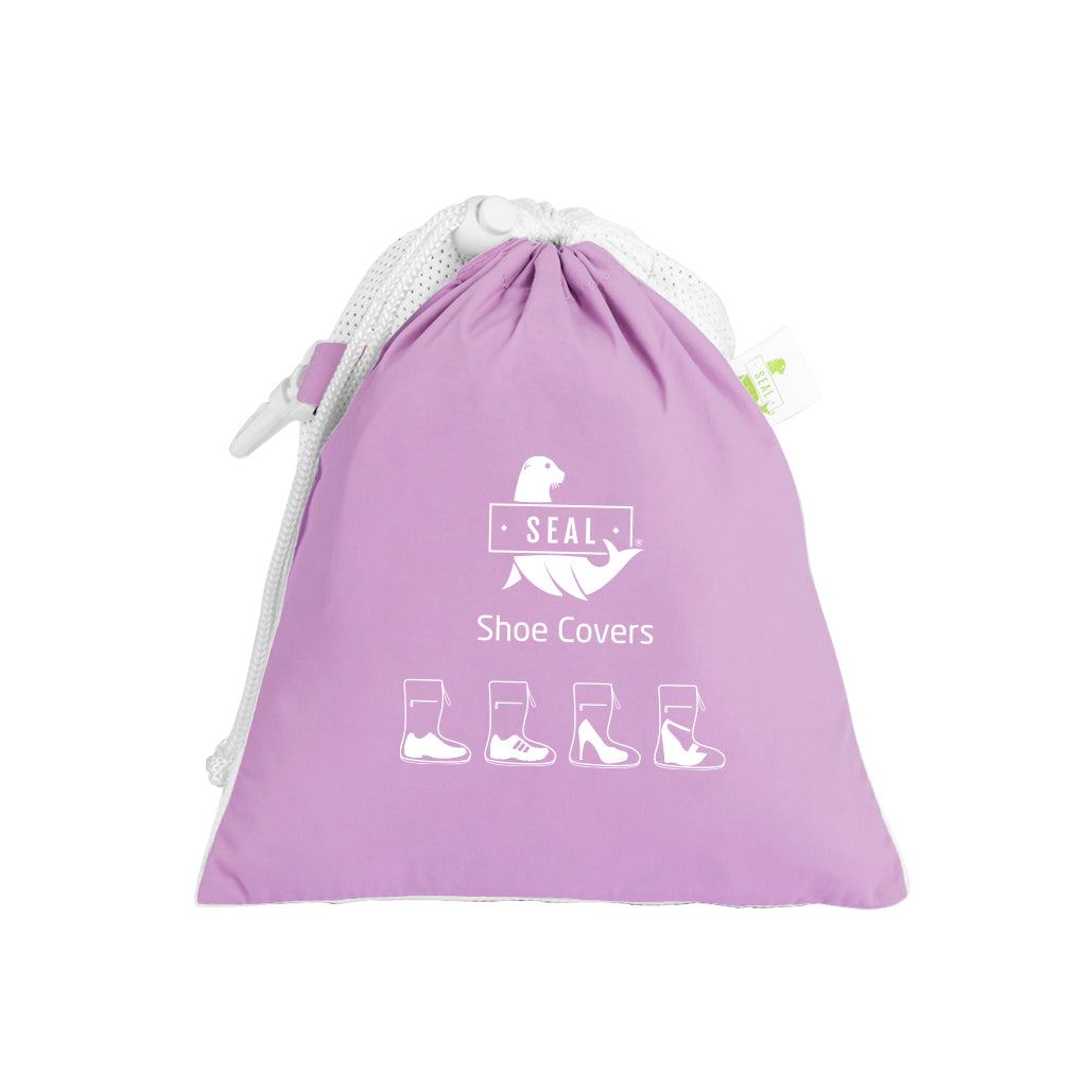 Reusable Waterproof Shoe Cover - Mauve/White