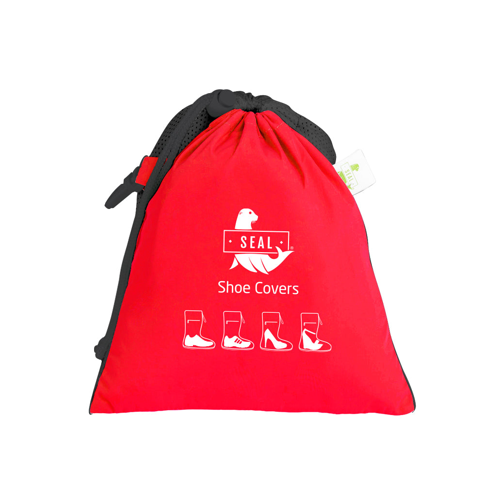Reusable Waterproof Shoe Cover - Red/Black