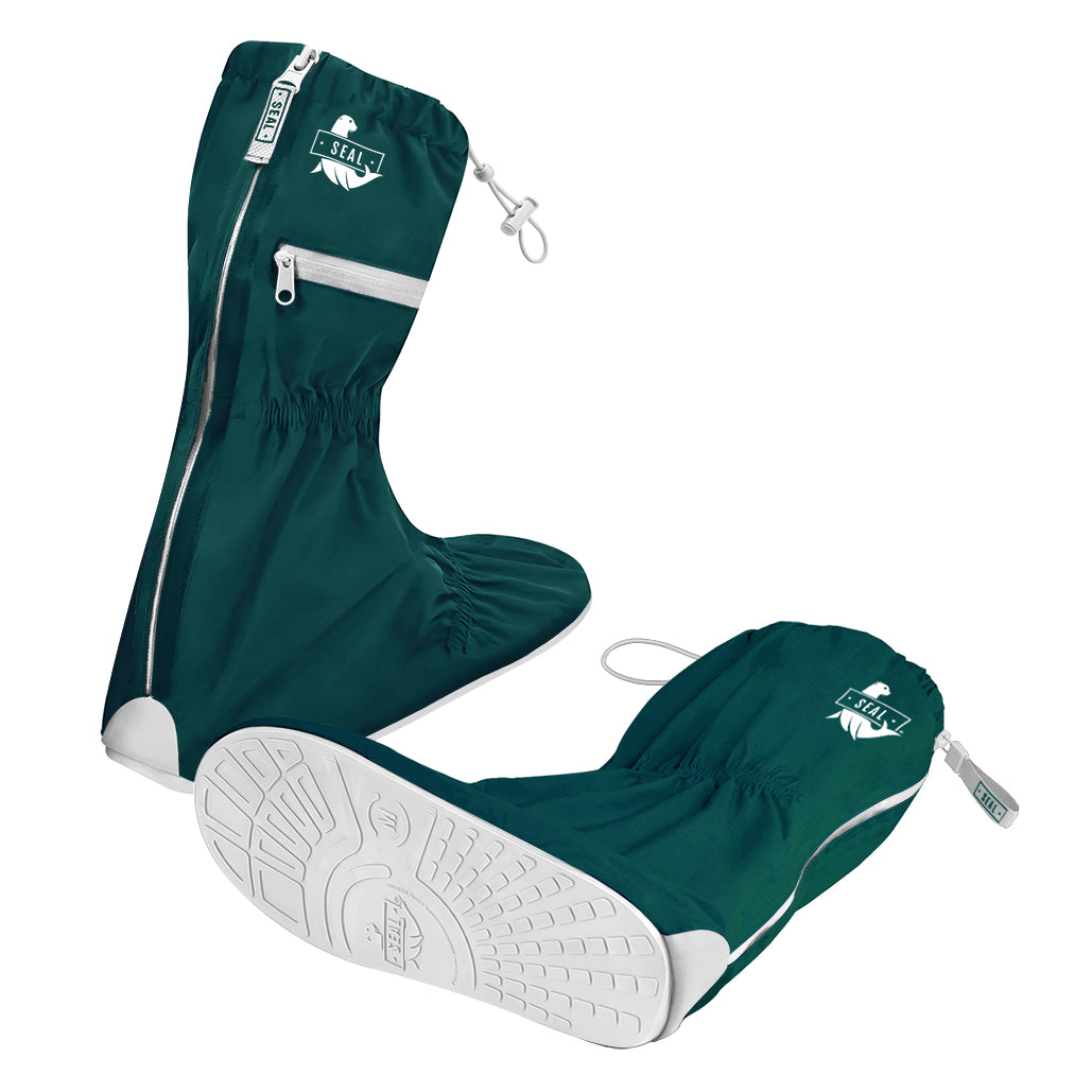 Reusable Waterproof Shoe Cover - Teal/White