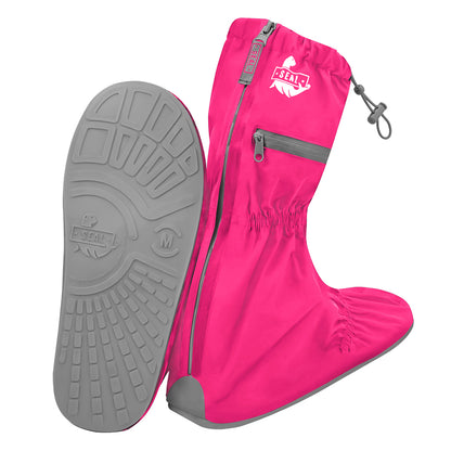 Reusable Waterproof Shoe Cover - Fuchsia/Gray