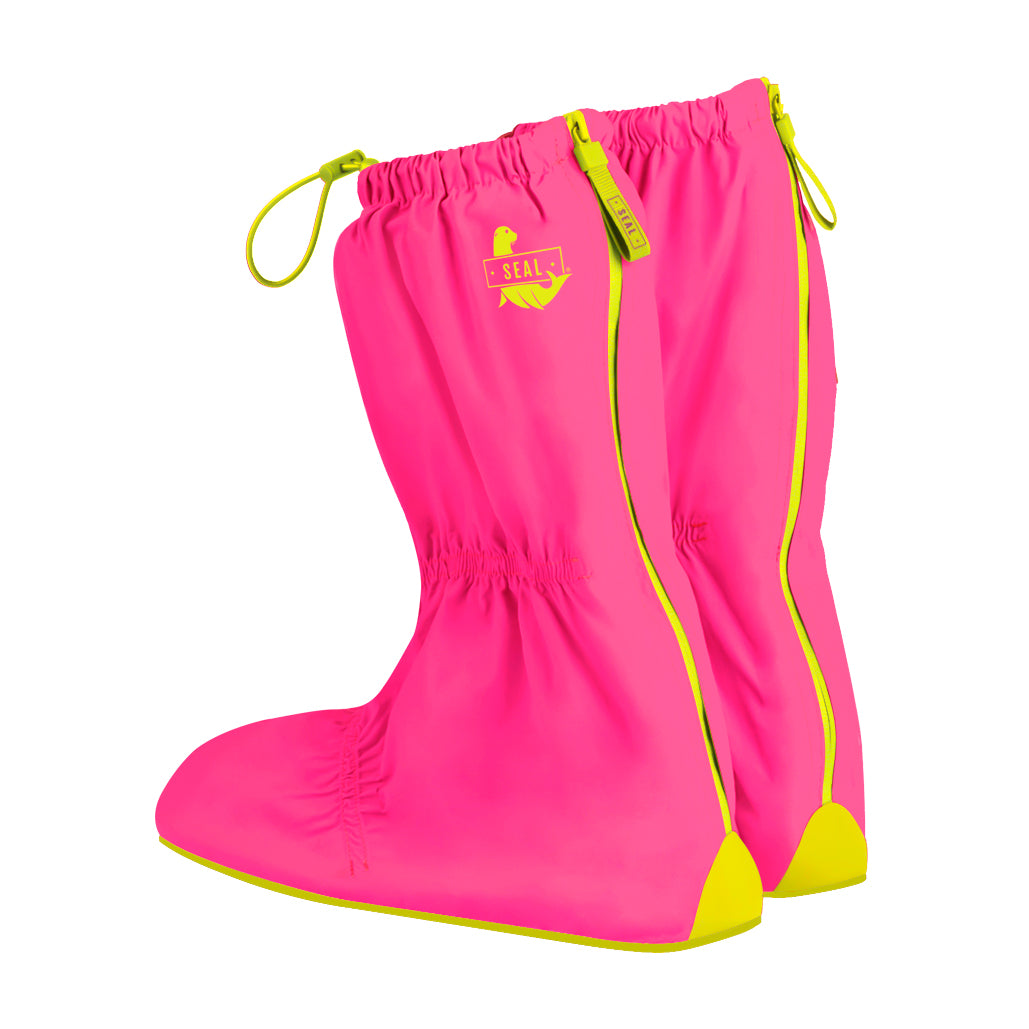 Reusable Waterproof Shoe Cover - Fuchsia/Green