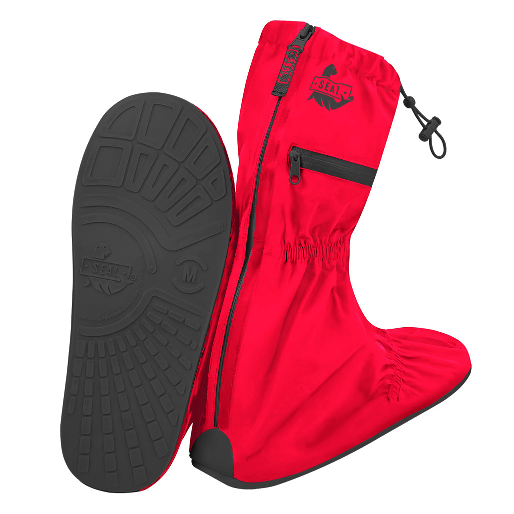 Reusable Waterproof Shoe Cover Red